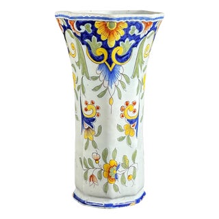 Faience Vase from Fourmaintraux, Desvres, France, 19th Century For Sale