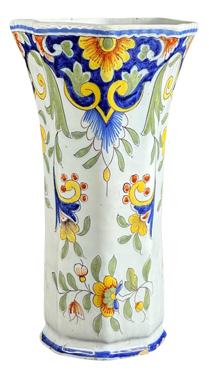 Faience Vase from Fourmaintraux, Desvres, France, 19th Century