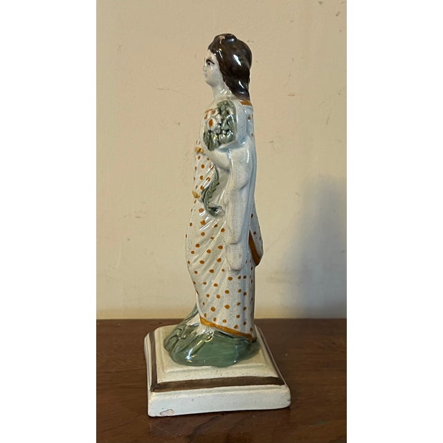 Antique 18th Century English George III Staffordshire Pearlware Four Seasons Figure Depicting Summer For Sale - Image 4 of 11