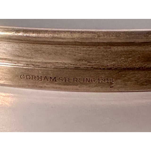 Mid-Century Modern Gorham Sterling Silver Black Lucite Tray c.1950s For Sale - Image 3 of 8