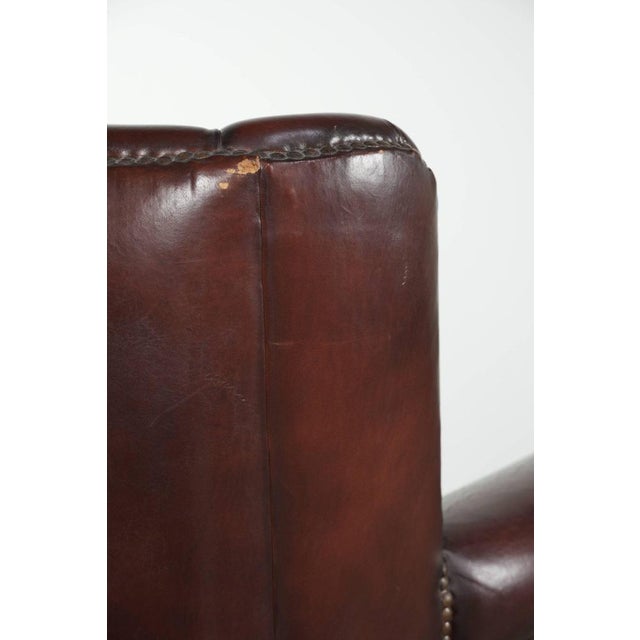 Vintage Sheepskin High Back Armchair For Sale - Image 12 of 13