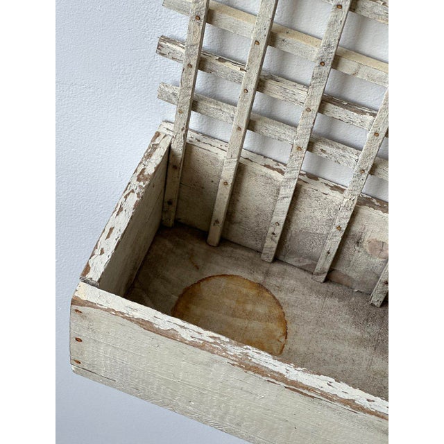 Vintage Handmade Painted Wood Trellis Wall Box, Circa 1930s-40s For Sale - Image 10 of 12