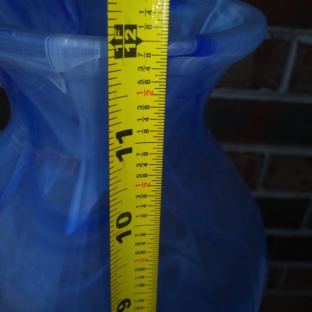 Mid Century Mahogany and Marble Two Shelf Plant Stand With Vetreria Operaia Lux Italian Vase For Sale - Image 18 of 18