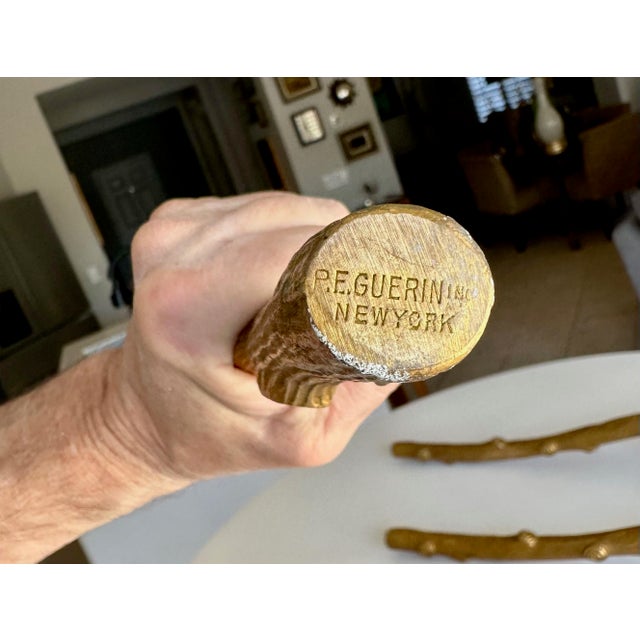 P.E.Guerin Faux Bois Gilt Bronze Table Legs For Sale - Image 13 of 16