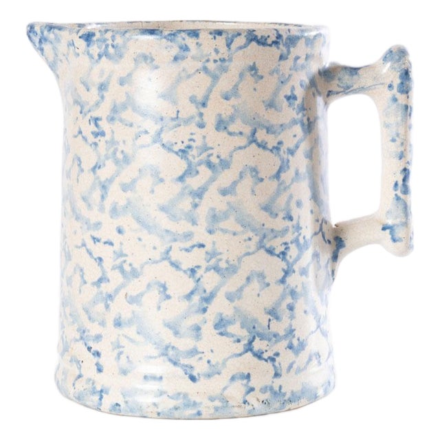 Mid 20th Century Spongeware Pitcher For Sale