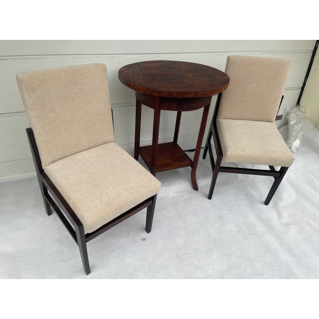 Beige Modernist Scandinavian Table and Chairs, 1960s, Set of 3 For Sale - Image 8 of 14