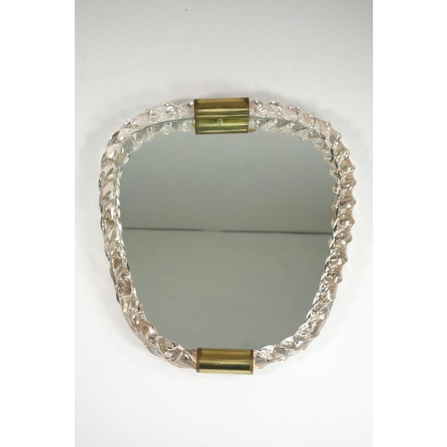 Art Deco Twister Pink Murano Glass Wall Mirror from Seguso, 1930s For Sale - Image 10 of 10
