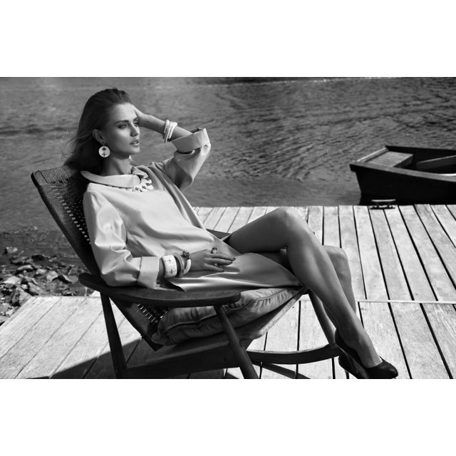 Miriam Salat Translucent and Frosted Vintage Golden Resin Cuff With Topaz For Sale - Image 11 of 18