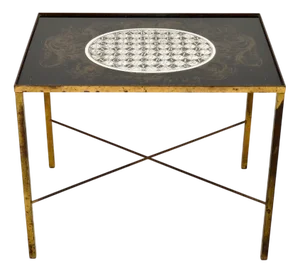 Vintage Brass and Glass Side Table, 1960