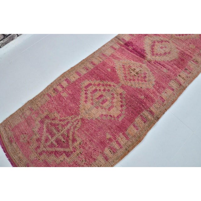 Mid 20th Century Burnt Orange Wool Tribal Carpet For Sale - Image 4 of 11