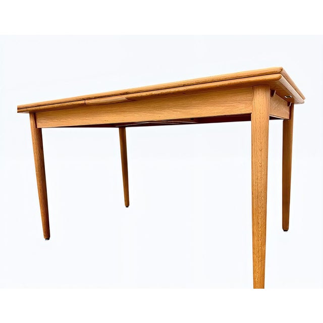 Mid-Century Modern Danish Extendable Dining Table in Oak, 1960s For Sale - Image 4 of 13
