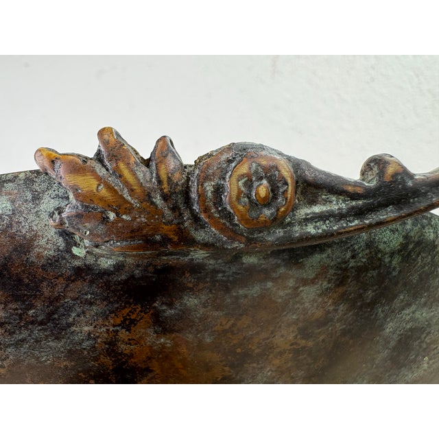 Bronze Vintage Maitland Smith Classical Greco-Roman Style Compote For Sale - Image 8 of 12