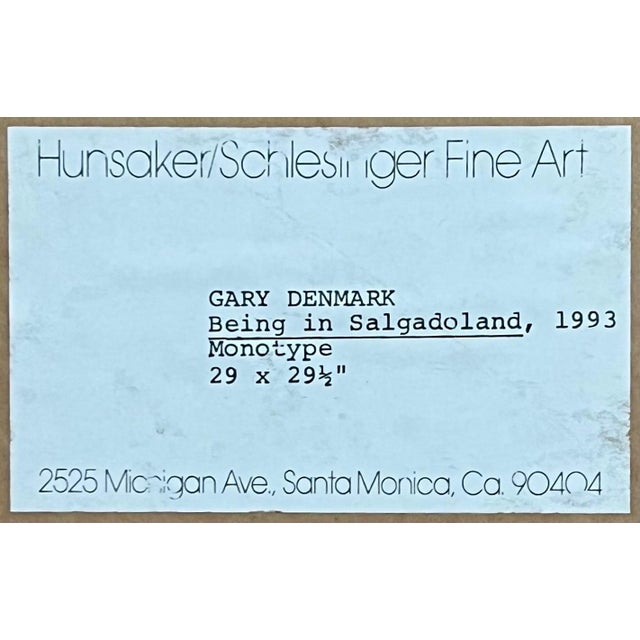 Printmaking Materials Gary Denmark, Large Gary Denmark Contemporary Abstract Flora Monotype Print Monoprint Artist For Sale - Image 7 of 10