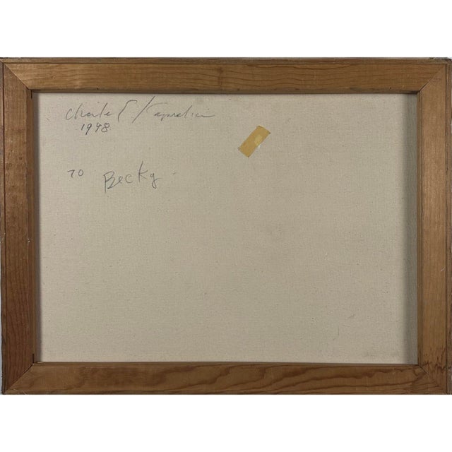 Vintage Postmodernist Surrealist Figurative Study, Oil on Canvas For Sale In Philadelphia - Image 6 of 7