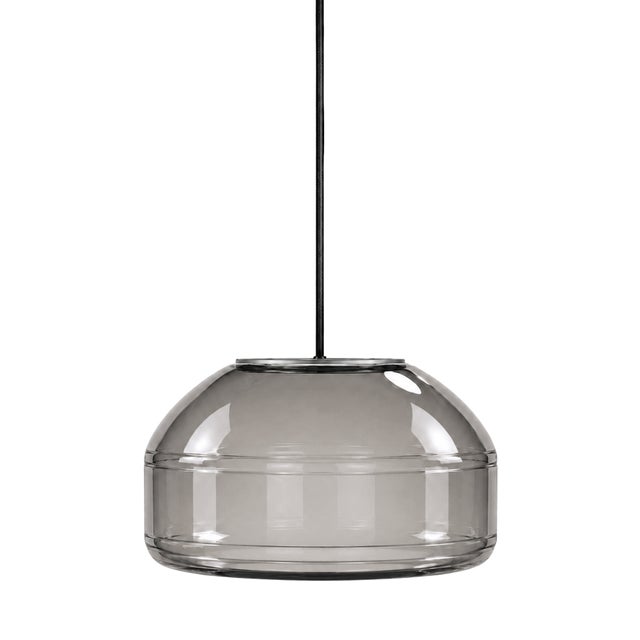 Obsidian Blown Glass Pendant Light by Artem Zakharchenko-Halytskyi For Sale