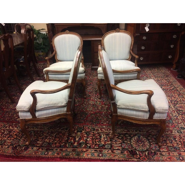 French Country Chairs, Bernhardt Chairs, Country French Chairs, Set of Four For Sale - Image 10 of 11