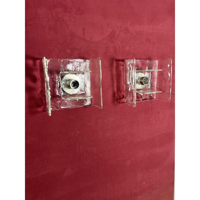 Vintage Glass Wall Lamps from Kalmar, 1960s, Set of 2 For Sale - Image 18 of 18