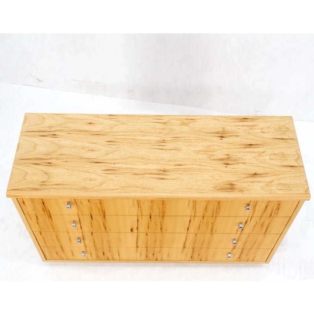 Metal Mid Century Solid Wood Blonde Pecan Veneered 4 Drawers Dresser by Founders For Sale - Image 7 of 13