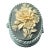 Vintage 1970s Victorian Revival Estée Lauder Flower Cameo Solid Perfume Compact For Sale