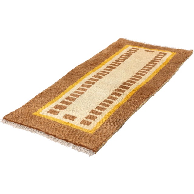 79011 Vintage Swedish Scandinavian Rya Rug Runner, 01'07 x 03'07. This charming vintage Swedish rya rug runner is a...