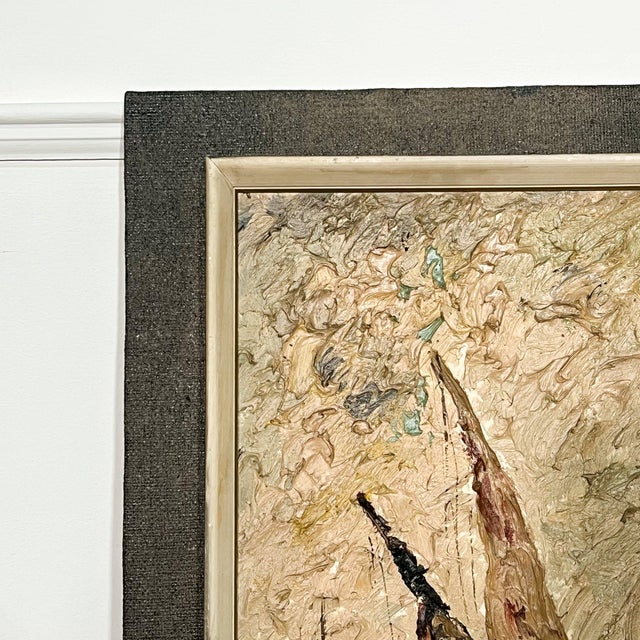 1970s Listed American Artist Elmo Gideon Original Oil Sailing Scene - A Pair For Sale - Image 5 of 7