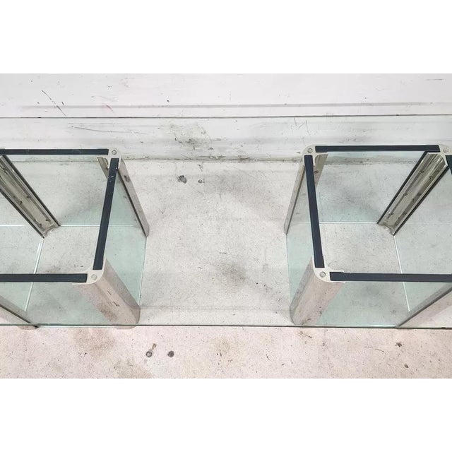 1970s MCM Leon Rosen Pace Cocktail Table Chrome Waterfall For Sale - Image 5 of 12