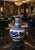Blue 1930s Large Blue White Globular Vase Landscape Pavilions Apocryphal Six-Character Mark For Sale - Image 8 of 14