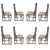 This is a set of 8 Vintage Dining Chairs, designed by A. Sibau in Italy in the 1980s. This silhouette recalls Deco,...