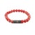 Metal Sterling Silver Evil Eye & Red Jasper Stone Beaded Bracelet For Sale - Image 7 of 7