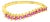 Curved Ruby or Sapphire Stackable Ring 10k Yellow Gold, Size 6.5 For Sale