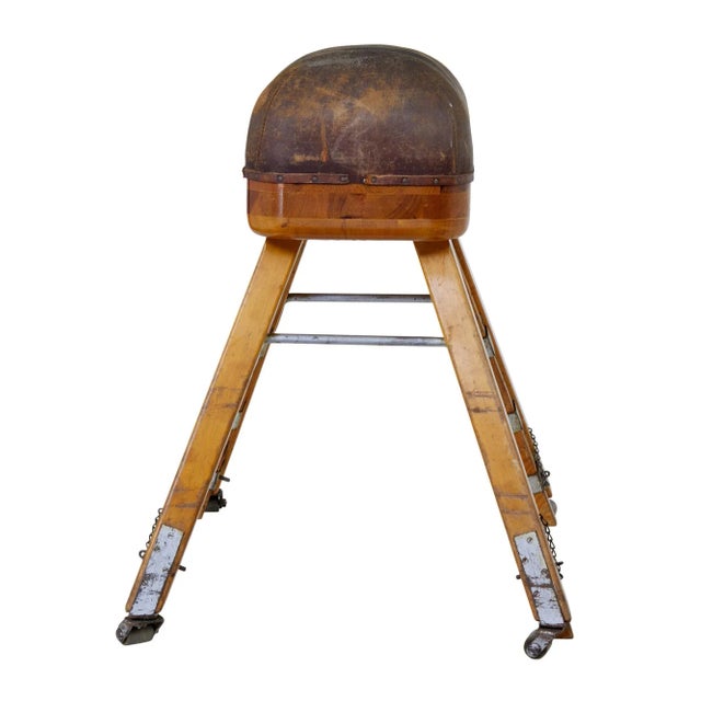 Large Mid/Century Scandinavian Pine Gym Horse, 1950s For Sale - Image 6 of 9