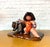 Vintage Japanese Kintarō Doll with Carved Wooden Bear, 1970s For Sale - Image 10 of 12