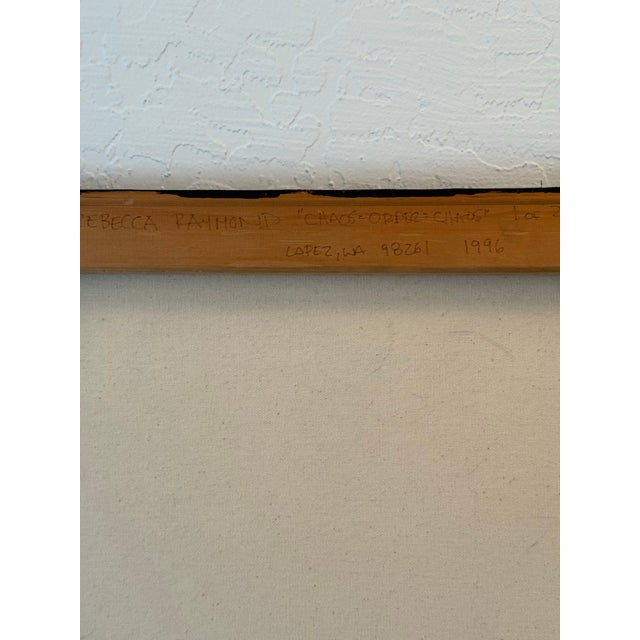 Rebecca Raymond 1996 Oil on Canvas Large Biomorphic Painting “Chaos=Order=Chaos” For Sale - Image 10 of 12
