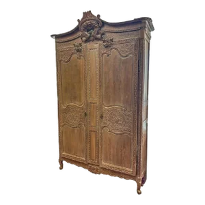 19th C French Country Armoire (Norman Style De Bayeux), Converted Into a Dry Bar
