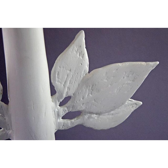 Metal Pair of Metal Leaf Base Table Lamps For Sale - Image 7 of 8