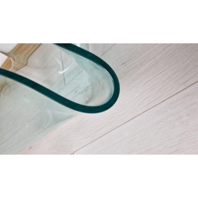 Fontana Arte Cartoccio Centerpiece in Curved Glass from Fontana Arte, 1990s For Sale - Image 4 of 10