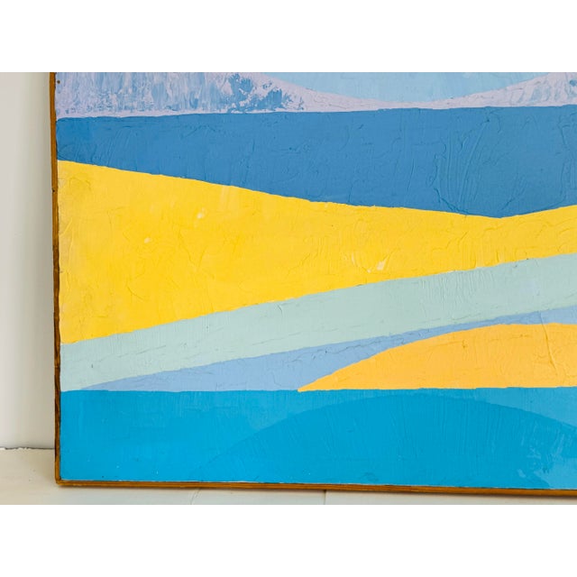 Abstract Vintage 1960s Multi-Colored Abstract Oil Painting by Frederic M. Faillace For Sale - Image 3 of 9