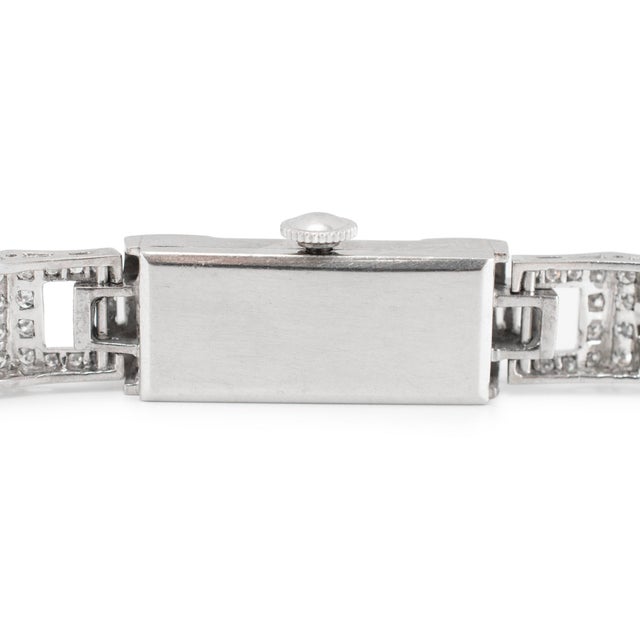 Late 20th Century Ladies Vintage Antique Art Deco Blancpain 10mm 7.40ctw Diamond Manual Watch For Sale - Image 5 of 10