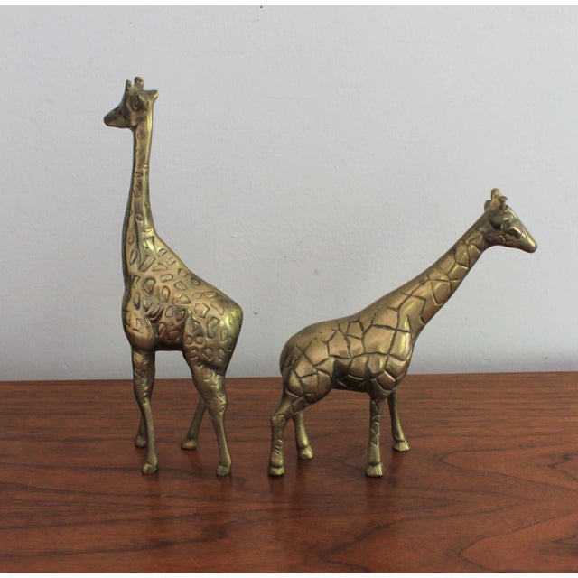 Pair of Vintage Brass Giraffes Chairish