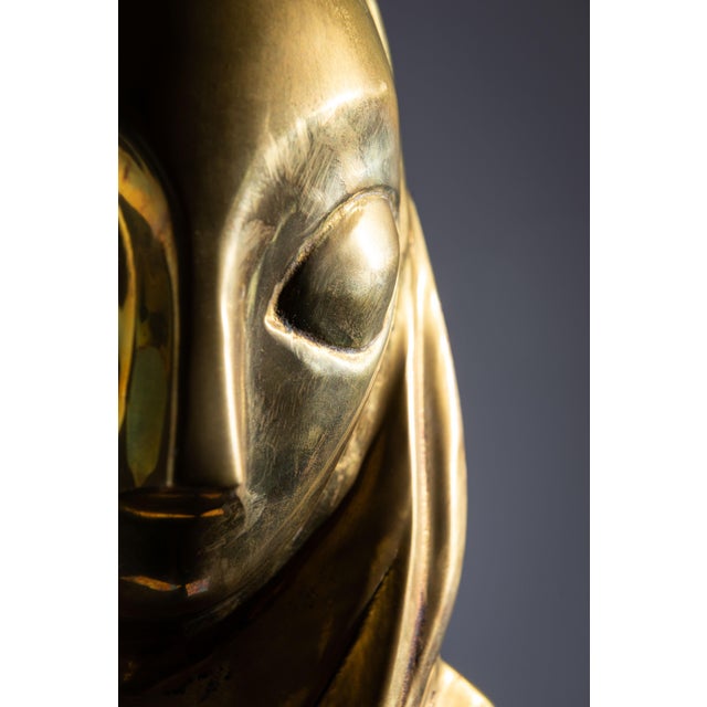 After Brancusi, Modernist Bust, 1970s, Brass For Sale - Image 10 of 18