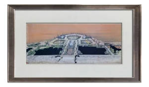Frank Lloyd Wright Lithograph "Monona Terrace Civic Center" W/Frame