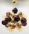 Italian sputnik chandelier with amber and amethyst Murano glass globes carefully hand blown with bubbles inside the glass...