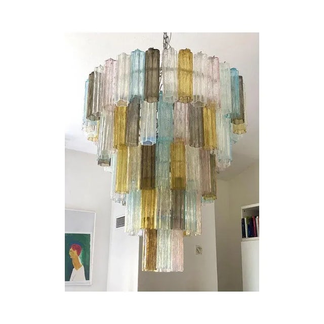 Multicolor Tronchi Murano Glass Chandelier by Simoeng For Sale - Image 13 of 13