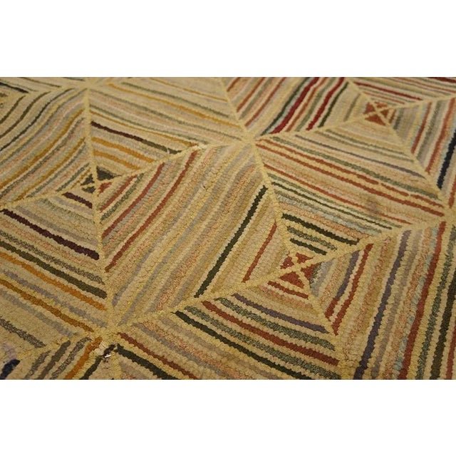 Textile Late 19th Century American Hooked Rug For Sale - Image 7 of 9