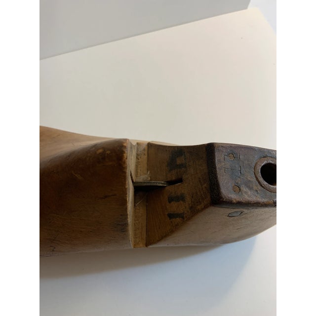 Shabby Chic Antique Maple Shoe Form For Sale - Image 3 of 8