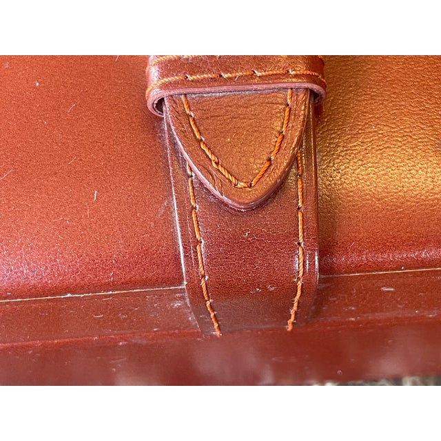 Mid-Century Modern Rolex Leather & Wood Box With Buckle For Sale - Image 3 of 13