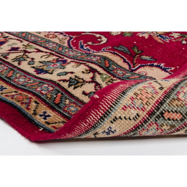 Mid 20th Century Oushak Geometric Wool Carpet For Sale - Image 4 of 10