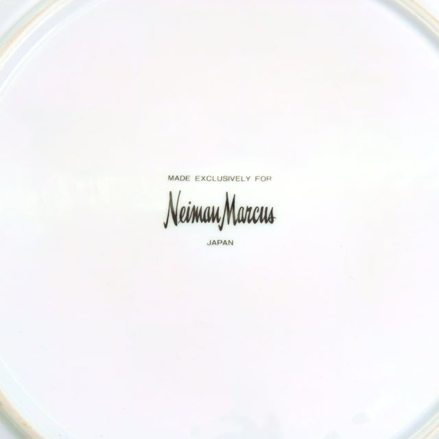 Metal 1970s Dior-Inspired Neiman Marcus Malachite Pattern Serving Set 13 Piece - Japanese Porcelain Exclusive With 22k Gold Trim For Sale - Image 7 of 8