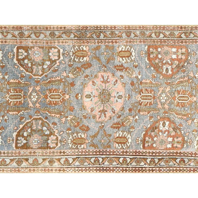 This Antique Persian Bidjar Runner is a one-of-a-kind piece from the 19th century. It features intricate floral and...