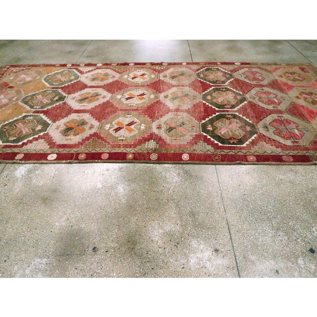 Textile Galerie Shabab Collection Mid-20th Century Handmade Turkish Anatolian Room Size Gallery Carpet For Sale - Image 7 of 10